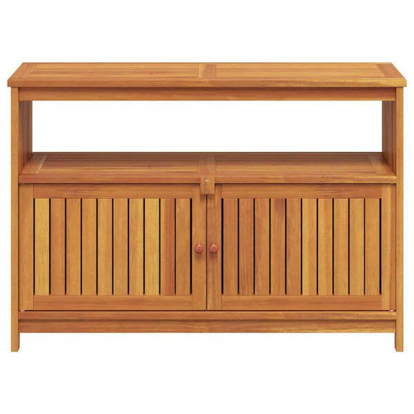 vidaXL Τραπέζι Κονσόλα Κήπου 110 x 35 x 75 εκ. από Μασίφ Ξύλο Ακακίας