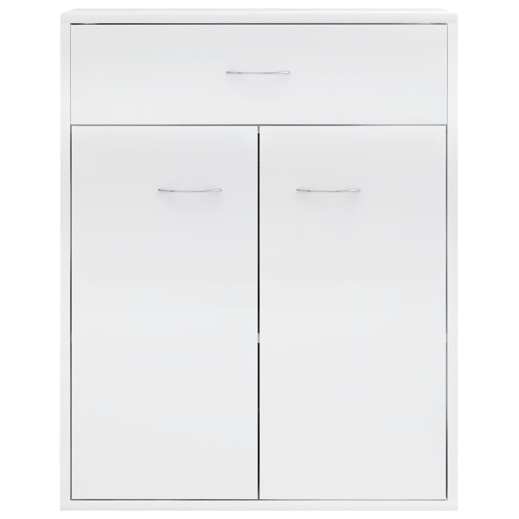 vidaXL Ντουλάπι Γυαλιστερό Λευκό 60 x 30 x 75 εκ. από Επεξ. Ξύλο