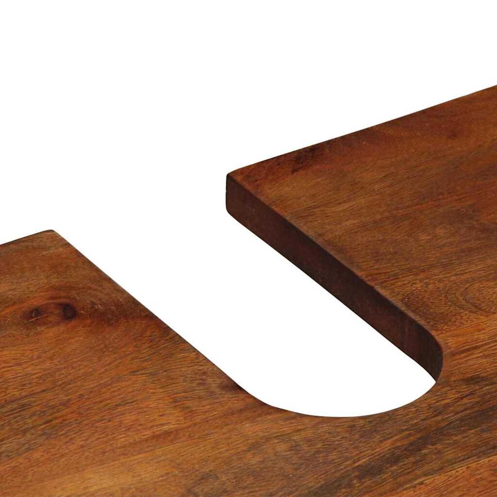 vidaXL Ντουλάπα Μπάνιου Καφέ 62 x 33 x 58 εκ. Μασίφ ξύλο μάνγκο
