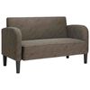 vidaXL Καναπές Loveseat Σκούρο Γκρι 110 εκ. Συνθετικό δέρμα