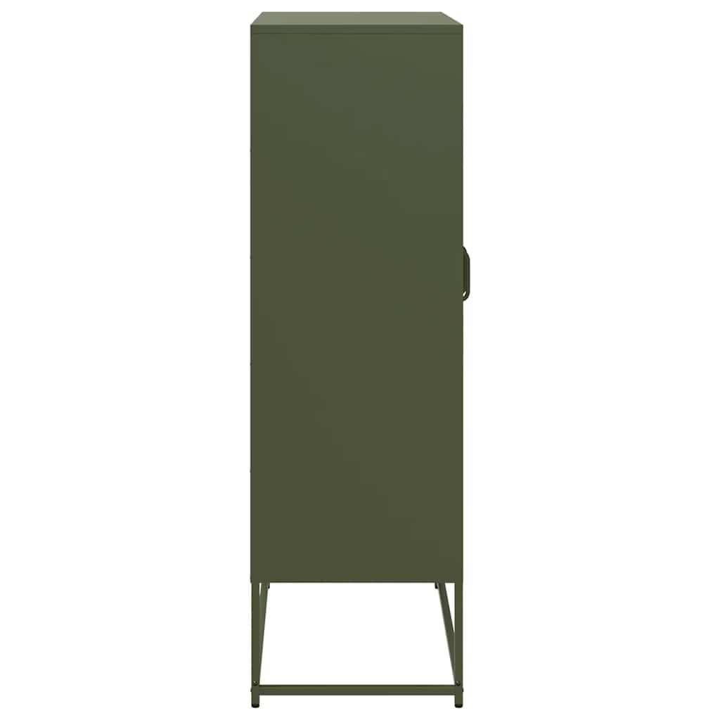 vidaXL Highboard Ελαιοπράσινο 68x39x123 cm Ατσάλι