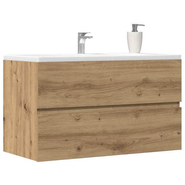 vidaXL Ντουλάπι Μπάνιου Κρεμαστό Παλ. Ξύλο 80x38,5x45 εκ. από Επ. Ξύλο