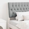 vidaXL Ταπετσαρισμένο κεφαλάρι Ανοιχτό γκρι 90 cm Στερεά ξυλεία πεύκου
