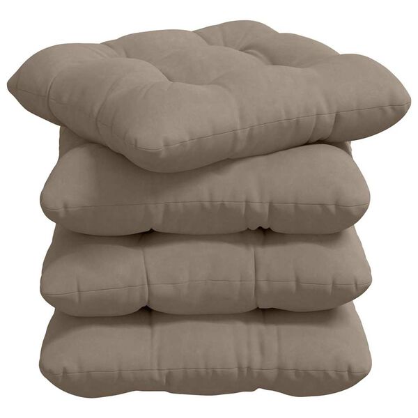 vidaXL &Mu;&alpha;&xi;&iota;&lambda;ά&rho;&iota;&alpha; &kappa;&alpha;&theta;&iota;&sigma;&mu;ά&tau;&omega;&nu; 4 pcs Taupe 45 x 45 cm Ύ&phi;&alpha;&sigma;&mu;&alpha; &Mu;&iota;&kappa;&rho;&omicron;ΐ&nu;&alpha;&sigmaf;