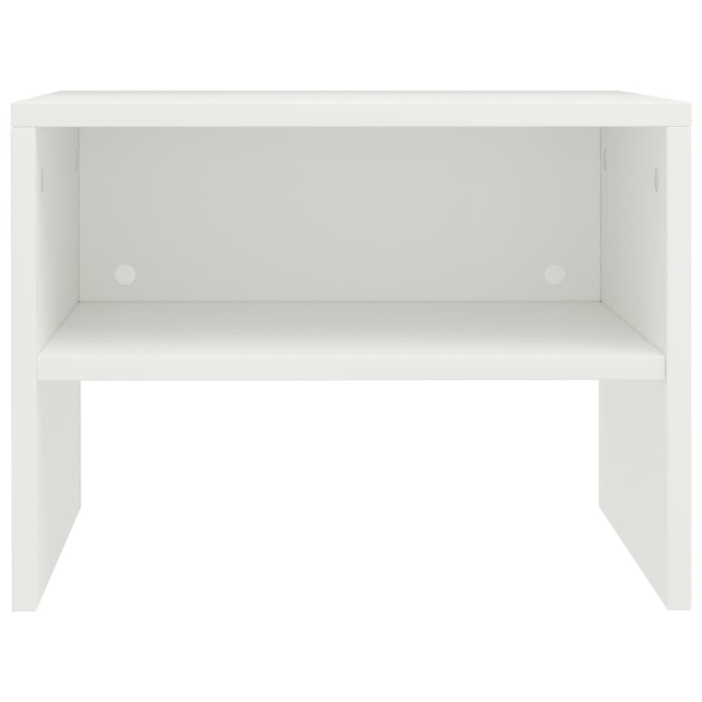 vidaXL Κομοδίνα 2 τεμ. Λευκά 40 x 30 x 30 εκ. από Επεξ. Ξύλο