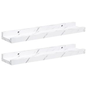 vidaXL &Rho;ά&phi;&iota; &Tau;&omicron;ί&chi;&omicron;&upsilon; 2 &tau;&mu;&chi;. &Lambda;&epsilon;&upsilon;&kappa;ό &Mu;ά&rho;&mu;&alpha;&rho;&omicron; 40 x 9 x 3 cm