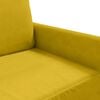 vidaXL Καναπές Διθέσιος Κίτρινος 140 εκ. Βελούδινος