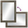vidaXL Καθρέφτης μπάνιου γκρι 50x3x70 cm από μασίφ ξύλο Μάνγκο