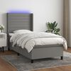 vidaXL &Kappa;&rho;&epsilon;&beta;ά&tau;&iota; Boxspring &mu;&epsilon; &Sigma;&tau;&rho;ώ&mu;&alpha; & LED &Sigma;&kappa;.&Gamma;&kappa;&rho;&iota; 90x190 &epsilon;&kappa;. &Upsilon;&phi;&alpha;&sigma;&mu;ά&tau;&iota;&nu;&omicron;