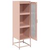 vidaXL Highboard Ροζ 36x39x123 cm Ατσάλι ψυχρής έλασης