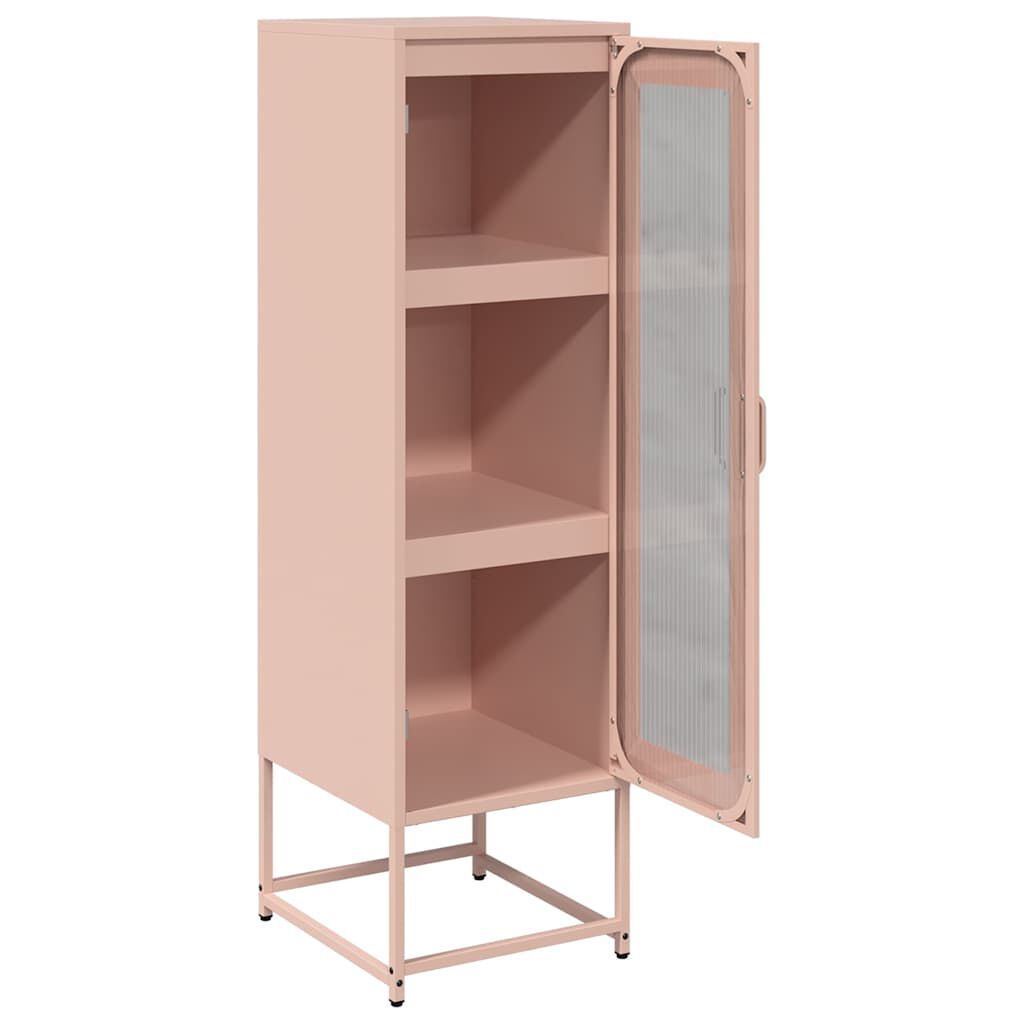 vidaXL Highboard Ροζ 36x39x123 cm Ατσάλι ψυχρής έλασης