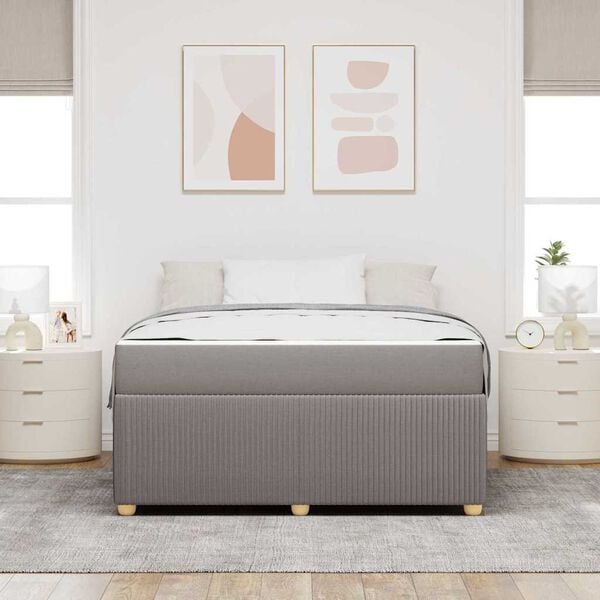 vidaXL &Sigma;&kappa;&epsilon;&lambda;&epsilon;&tau;ό&sigmaf; &Kappa;&rho;&epsilon;&beta;&alpha;&tau;&iota;&omicron;ύ &mu;&epsilon; &sigma;&tau;&rho;ώ&mu;&alpha; Taupe 160 x 200 cm ύ&phi;&alpha;&sigma;&mu;&alpha;
