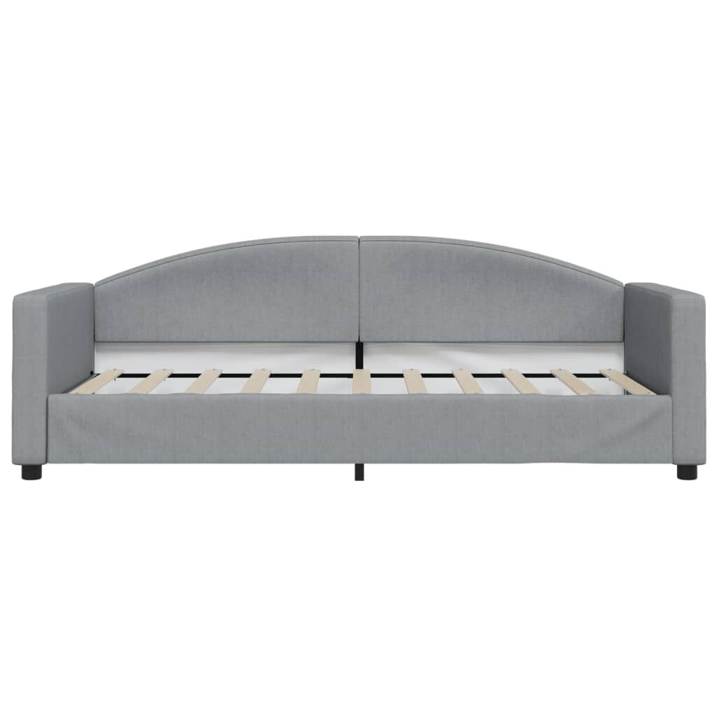 vidaXL Καναπές Κρεβάτι με Στρώμα Ανοιχτό Γκρι 90 x 200 εκ. Υφασμάτινο