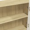 vidaXL Ντουλάπι Μπάνιου με Καθρέφτη 80x15x60 εκ. Λευκό/Δρυς από MDF