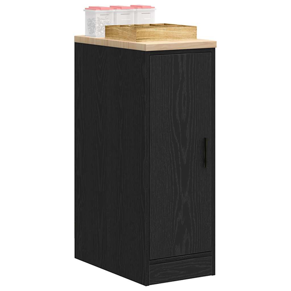 vidaXL ντουλάπι αποθήκευσης γκαράζ μαύρο 30x51x85 εκ μασίφ ξύλο πεύκο