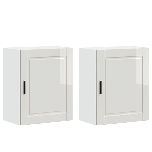 vidaXL ντουλάπια τοίχου κουζίνας 2 τεμάχια "Porto" High Gloss White