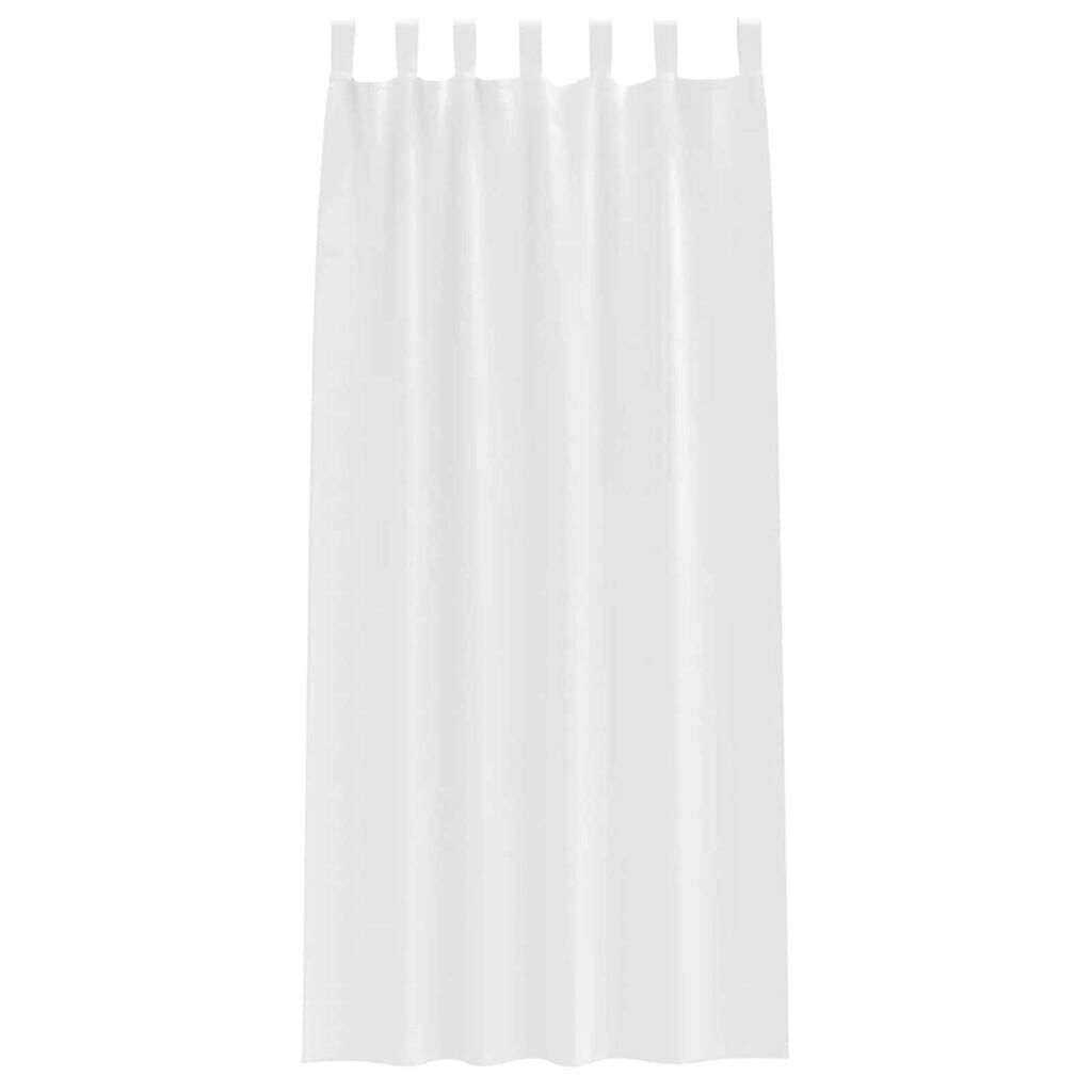 vidaXL Κουρτίνες με κουρτίνες 2 pcs Καθαρό Λευκό Πολυεστέρας