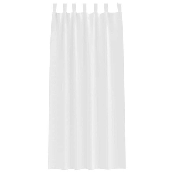 vidaXL Κουρτίνες με κουρτίνες 2 pcs Καθαρό Λευκό Πολυεστέρας