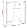 vidaXL Βιτρίνα Καπνιστή Δρυς 82,5x30,5x115 εκ. από Επεξεργασμένο Ξύλο