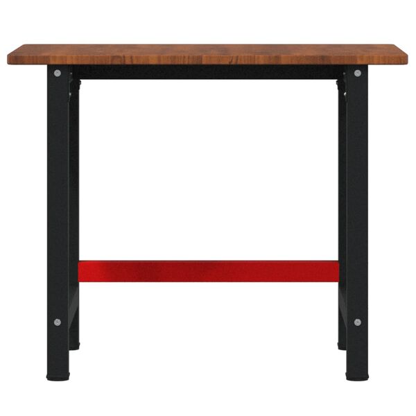 vidaXL Πάγκος Εργασίας Ορθογώνιος 100x60x81,5 εκ. από Μασίφ Ξύλο Δρυός