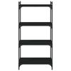 vidaXL Βιβλιοθήκη 4 Επιπέδων Μαύρη 60x30x120 εκ. Επεξεργασμένο Ξύλο
