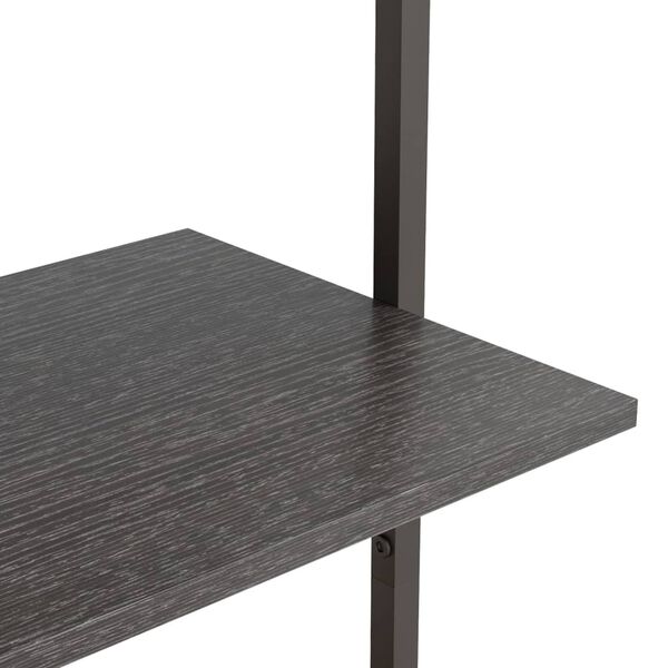 vidaXL Ραφιέρα Κεκλιμένη 3 Επιπέδων Μαύρη 64x35x120,5 εκ.