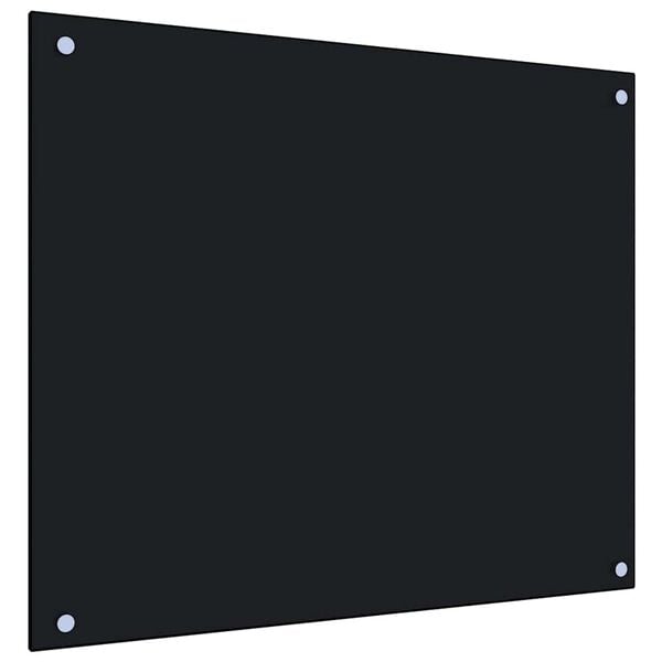 vidaXL Πλάτες Κουζίνας 2 τεμ. Μαύρες 70x60 εκ. από Ψημένο Γυαλί