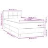 vidaXL Box Spring &kappa;&rho;&epsilon;&beta;ά&tau;&iota; &mu;&epsilon; &sigma;&tau;&rho;ώ&mu;&alpha; &sigma;&kappa;&omicron;ύ&rho;&omicron; &pi;&rho;ά&sigma;&iota;&nu;&omicron; 80x220&epsilon;&kappa;. &Beta;&epsilon;&lambda;&omicron;ύ&delta;&iota;&nu;&omicron;