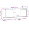 vidaXL Έπιπλο Τηλεόρασης Γκρι 110,5 x 35 x 44 εκ. Μασίφ Ξύλο Πεύκου