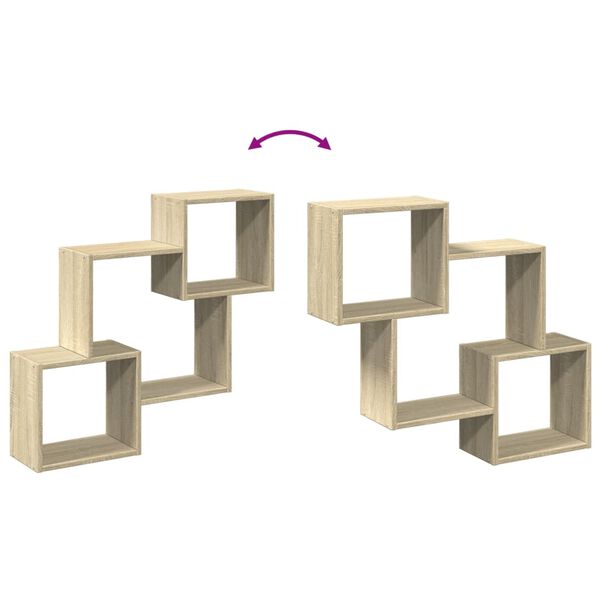 vidaXL Ντουλάπι Τοίχου Sonoma Δρυς 78x18x71 εκ. από Επεξεργασμένο Ξύλο