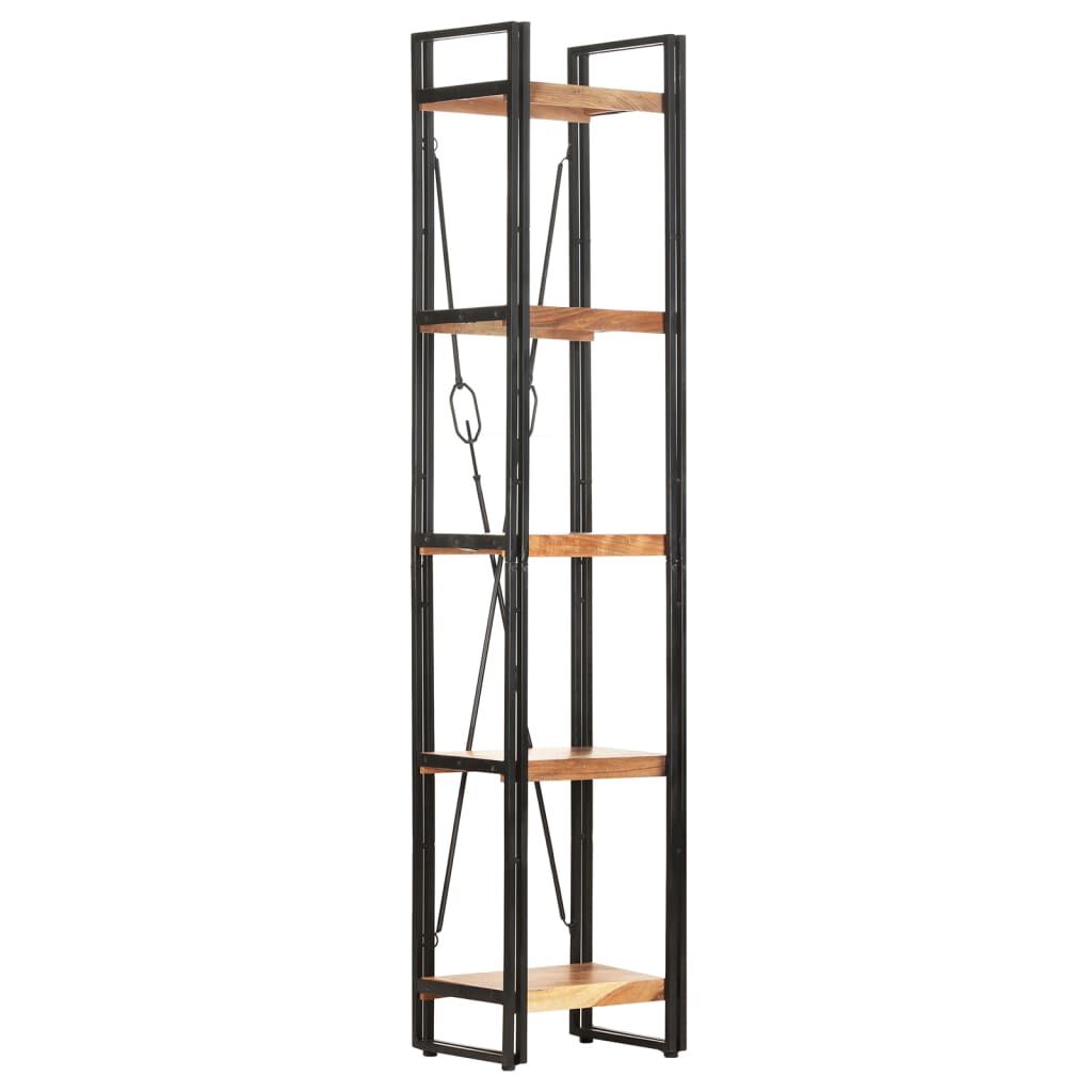 vidaXL Βιβλιοθήκη με 5 Επίπεδα 40 x 30 x 180 εκ. Μασίφ Ξύλο Ακακίας