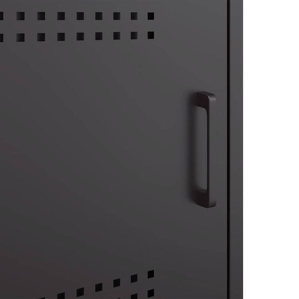 vidaXL Έπιπλο Τηλεόρασης Μαύρο 100,5x39x50,5 εκ. Ατσάλινο