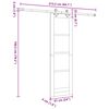 vidaXL Συρόμενη Πόρτα Φυσικό 61 x 198,5 εκ.