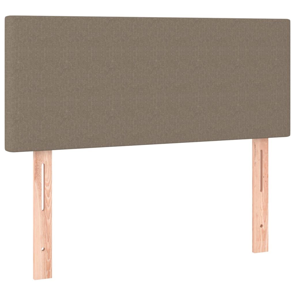 vidaXL Κρεβάτι Boxspring με Στρώμα Taupe 80x200 εκ. Υφασμάτινο