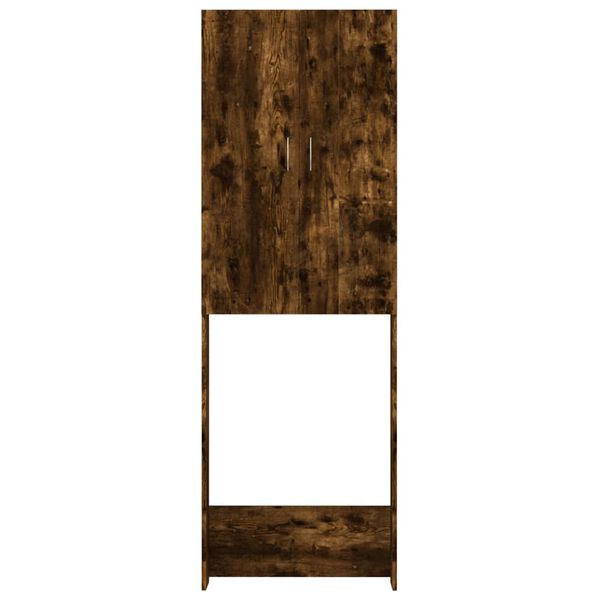 vidaXL Ντουλάπι Πλυντηρίου Καπνιστή Δρυς 64 x 25,5 x 190 εκ.