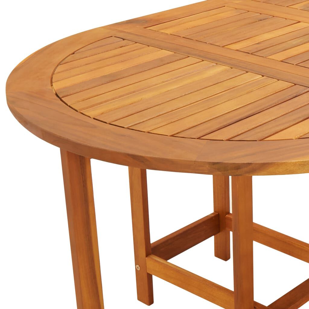 vidaXL Τραπέζι Κήπου 130 x 90 x 72 εκ. από Μασίφ Ξύλο Ακακίας