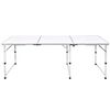 Τραπέζι Camping Πτυσσόμενο Ρυθμιζόμενου Ύψους 180 x 60 εκ. Αλουμινίου
