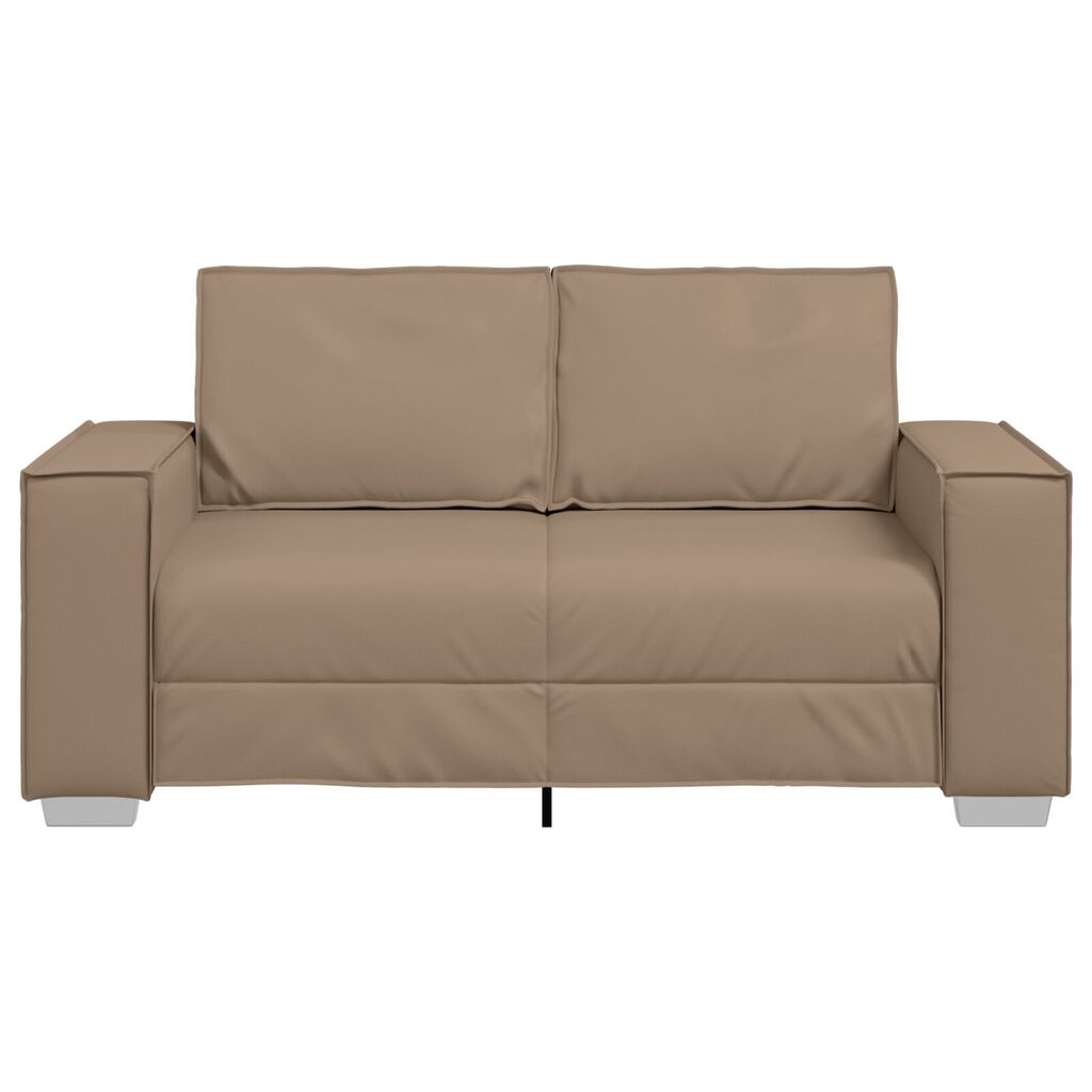 vidaXL Καναπές Loveseat Καφέ 120 εκ από Συνθετικό Δέρμα