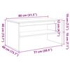 vidaXL Έπιπλο Τηλεόρασης Sonoma Δρυς 80 x 40 x 40 εκ. από Μοριοσανίδα