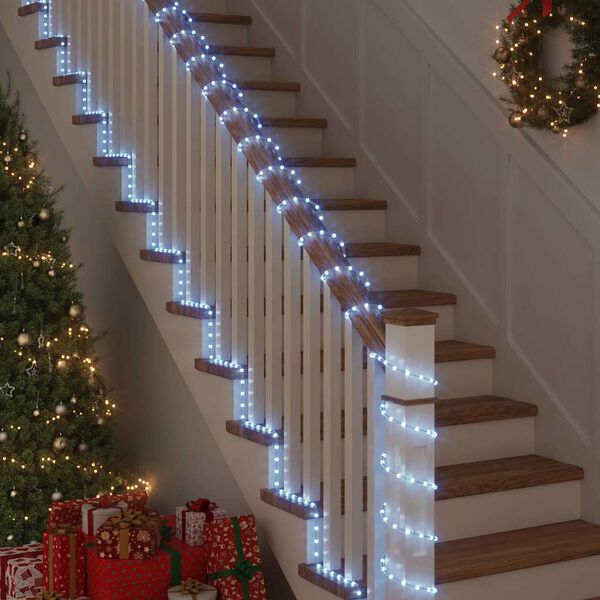 vidaXL Φωτιστικό Συρματόσχοινο με 2400 LED Κρύο Λευκό 100 m PVC