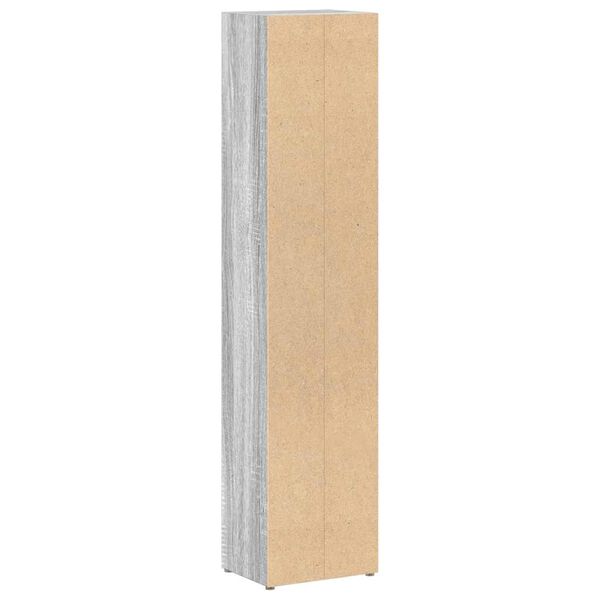 vidaXL Ντουλάπια CD 2 τεμ. Γκρι Sonoma 21x16x93,5 εκ. Επεξεργ. Ξύλο