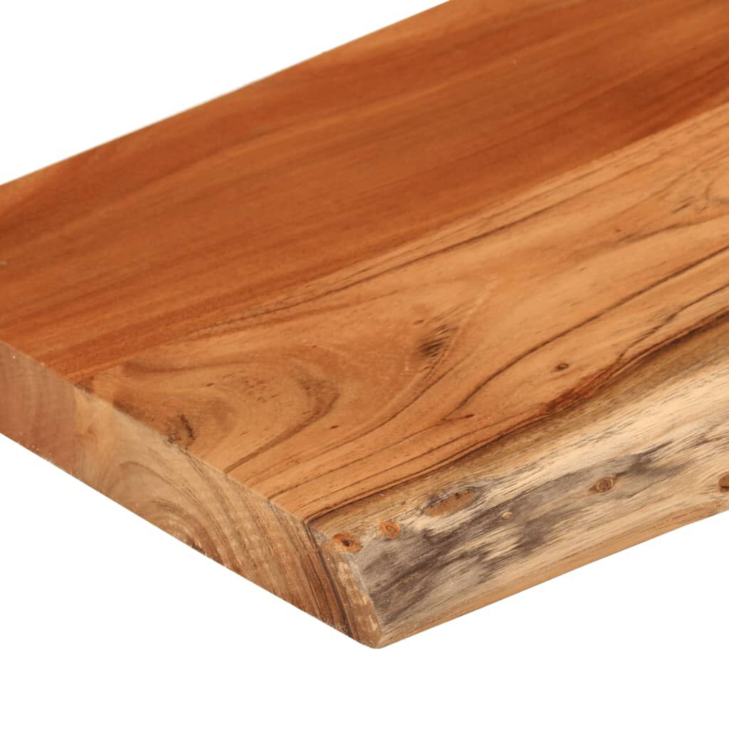 vidaXL Ράφι Επιτοίχιο Ορθ. Live Edge 80x20x3,8 εκ. Μασίφ Ξύλο Ακακίας