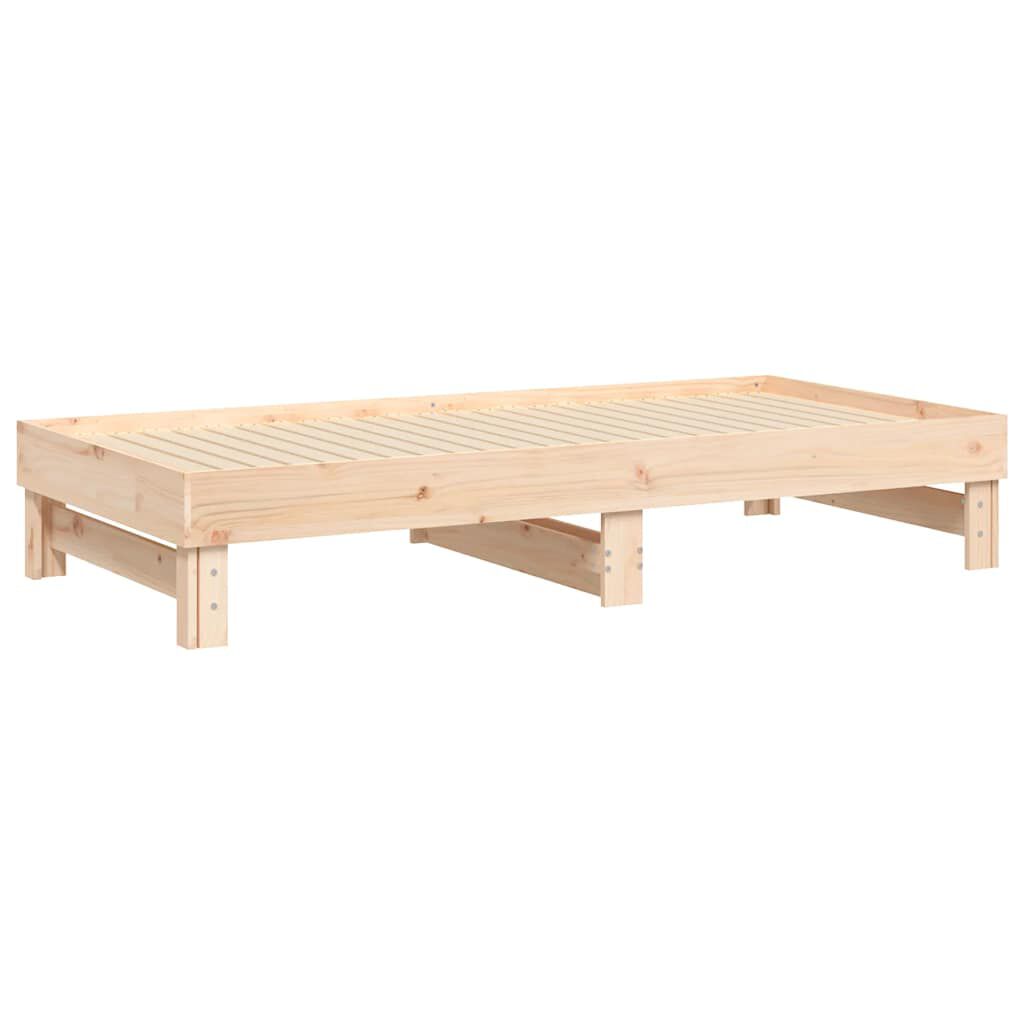 vidaXL Καναπές Κρεβάτι Συρόμενος 2x(90x190) εκ. Μασίφ Ξύλο Πεύκου