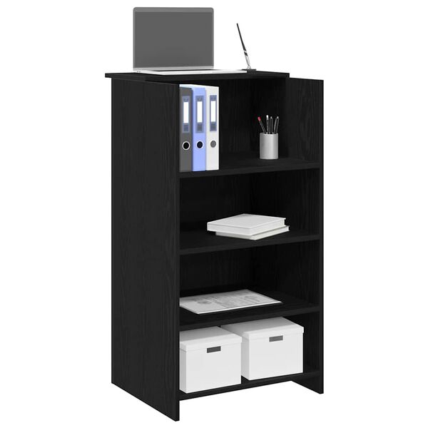 vidaXL Γραφείο υποδοχής Μαύρο 55x50x103,5 cm Κατασκευασμένο ξύλο