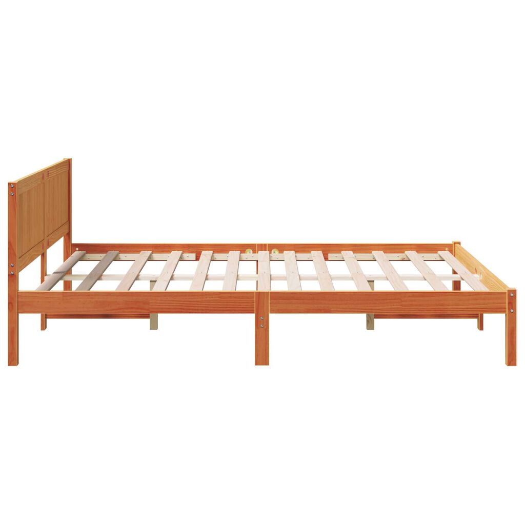 vidaXL Σκελετός Κρεβατιού Καφέ 160 x 200 cm Μασίφ ξύλο πεύκου