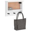vidaXL Επίτοιχη κρεμάστρα παλτών SANDNES Λευκό 45x12x35 εκ. Πεύκο ξύλο