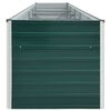 vidaXL Ζαρντινιέρα Υπερυψωμένη Πράσινη 400x80x77 εκ. Γαλβαν. Χάλυβας
