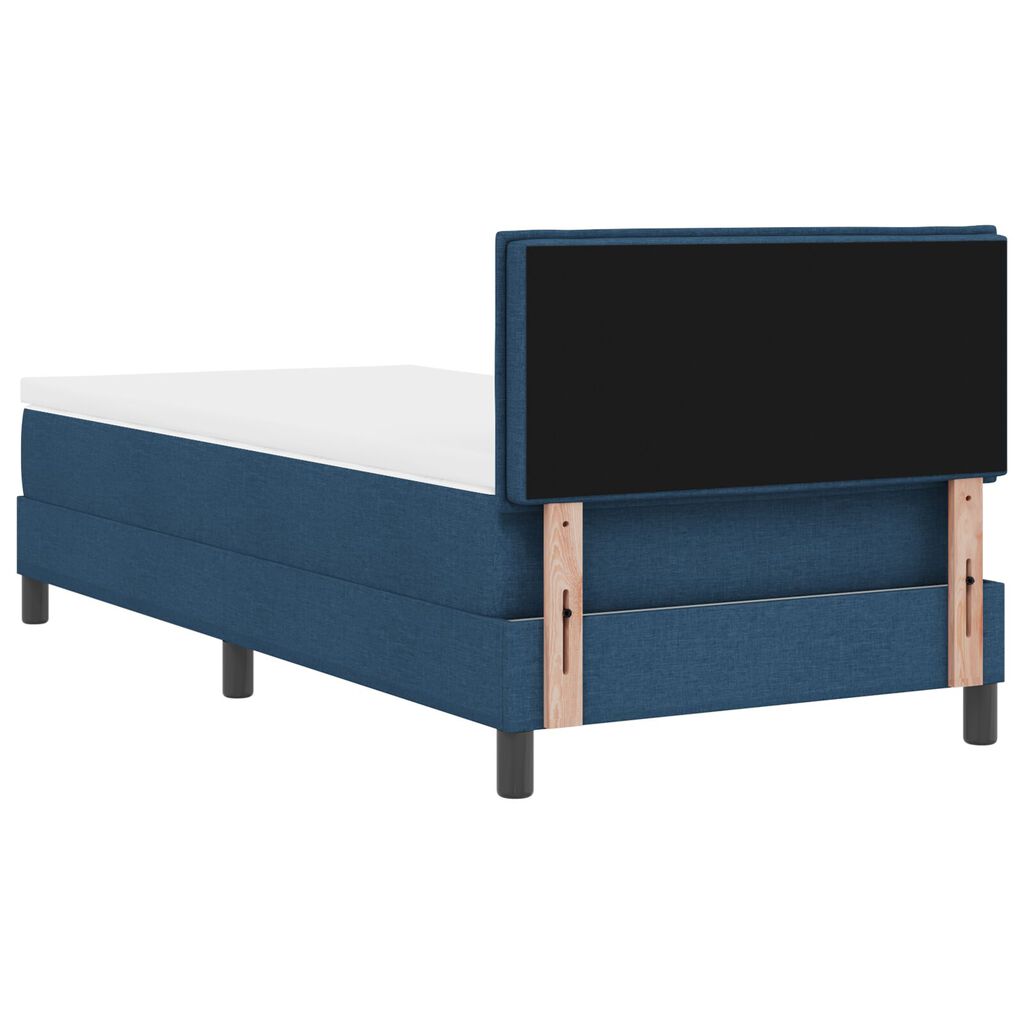 vidaXL κρεβάτι box spring με στρώμα μπλε 80x200 εκ. ύφασμα