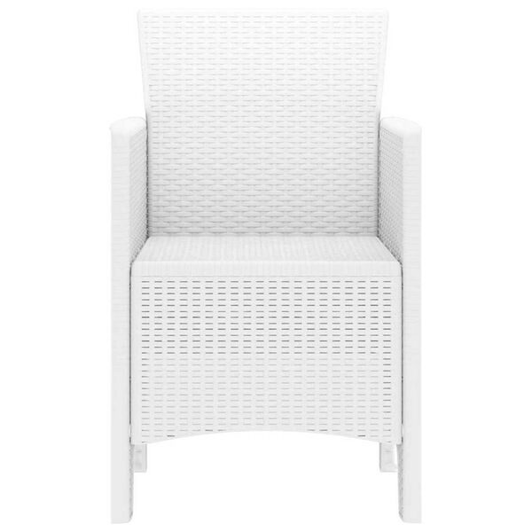 vidaXL Καρέκλα Κήπου 2 pcs Λευκό 53 x 49 x 85 εκ. PP