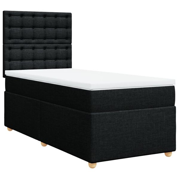 vidaXL &Kappa;&rho;&epsilon;&beta;ά&tau;&iota; Boxspring &mu;&epsilon; &Sigma;&tau;&rho;ώ&mu;&alpha; &Mu;&alpha;ύ&rho;&omicron; 90x190 &epsilon;&kappa;.&Upsilon;&phi;&alpha;&sigma;&mu;ά&tau;&iota;&nu;&omicron;